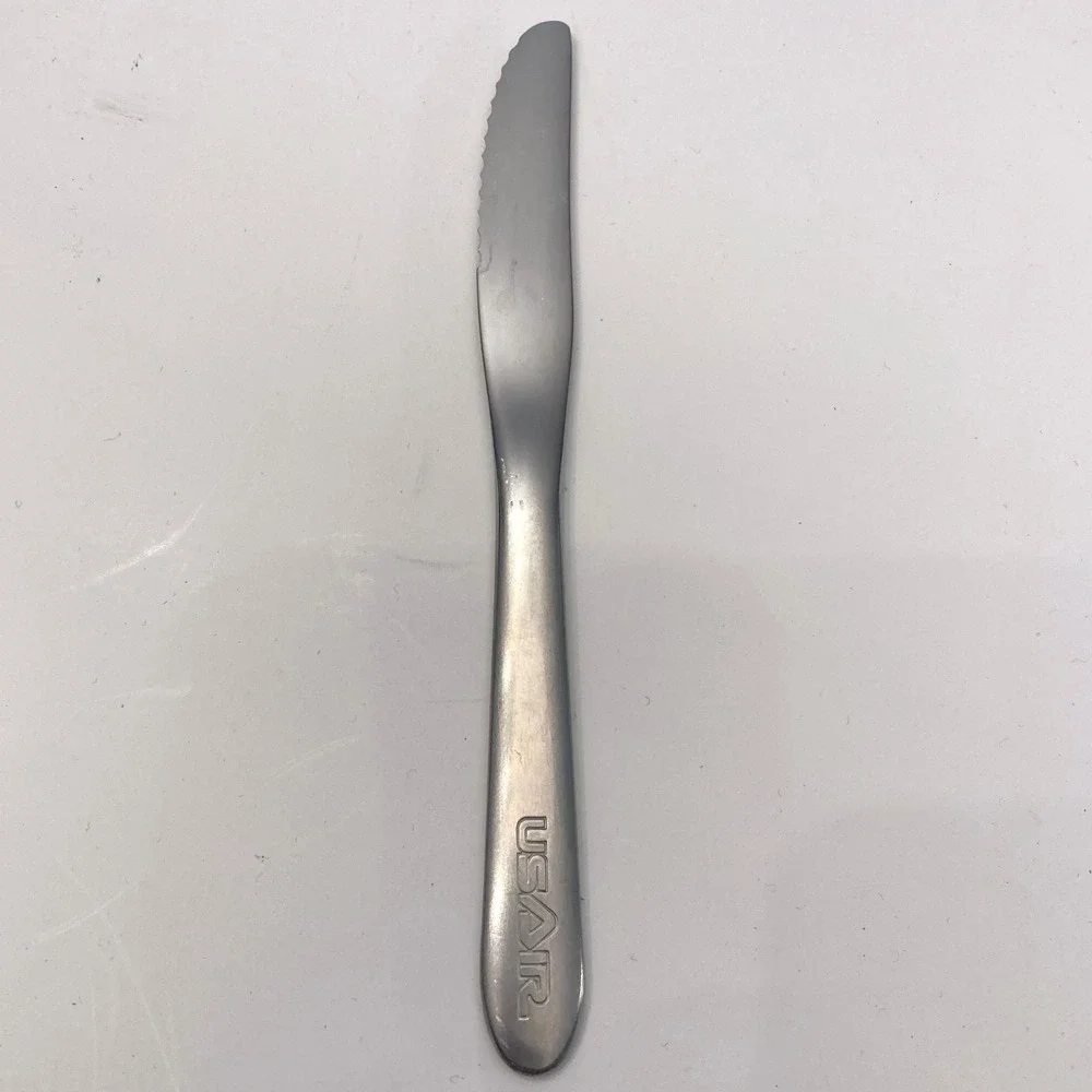 US Air Airways Metal Butter Knife Stainless Vintage‎ 1980s